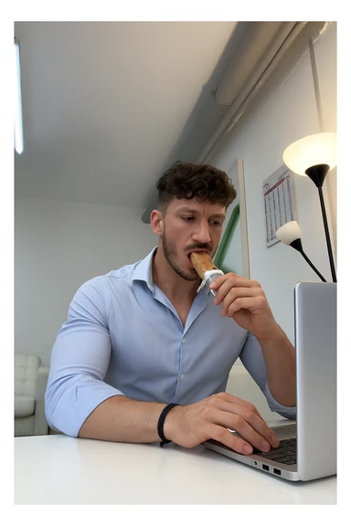 Uomo che mangia proteine  sticker