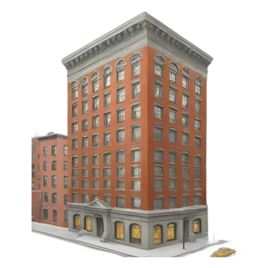 new york city building icon sticker