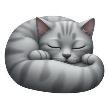 Sleeping cat grey sticker