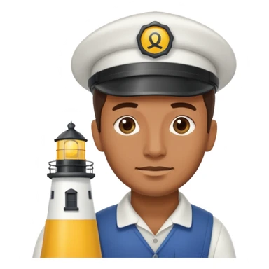 lighthouse Keeper while cleaning lens sticker