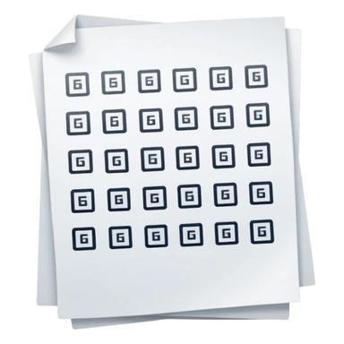 sheet of paper with code brackets {} sticker