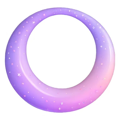 Sparkly glossy Pastel lilac-gradient crescent sticker