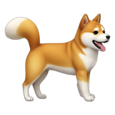 Shiba Inu with white paws sticker