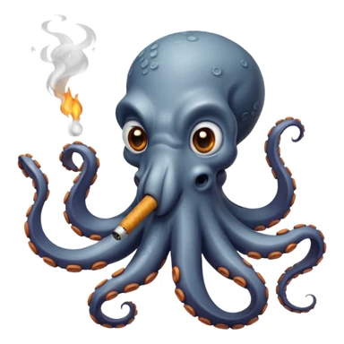 Octopus smoking  sticker