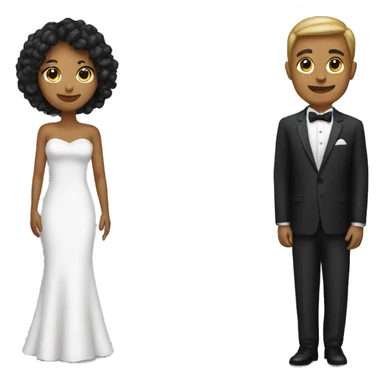 formal attire couple portrait sticker