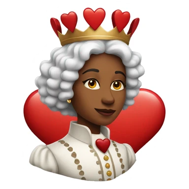 coloured queen of hearts emoji sticker