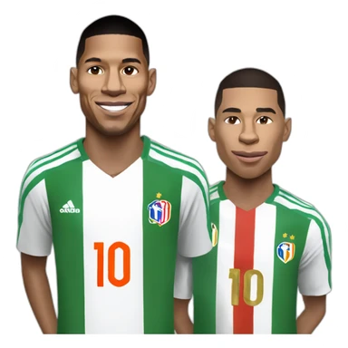 Mélange entre messi Mbappe et Ronaldo sticker