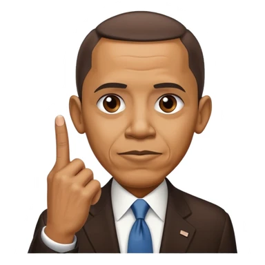 Obama using middle finger  sticker