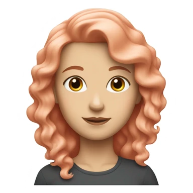 White girl with salmon wavy hair proud of her self  sticker