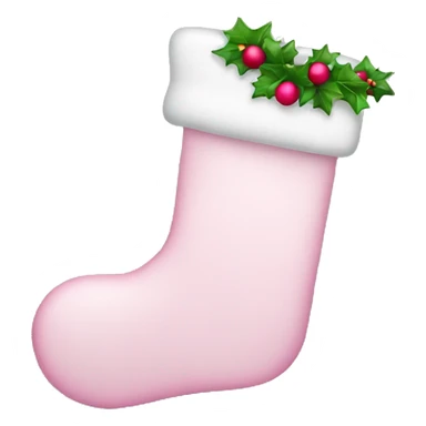  light pink Christmas stocking sticker