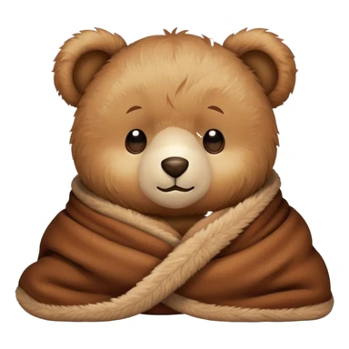 teddy bear cozy in blanket sticker