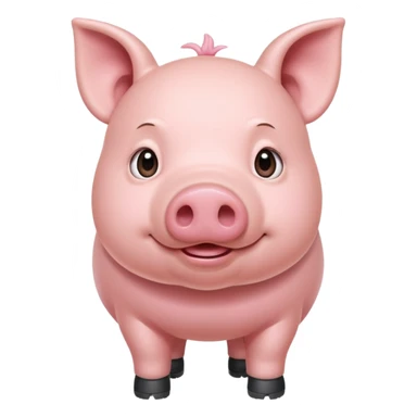 cochon bien rose avec chaussures de marche sticker