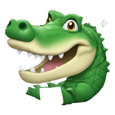 Alligator with money sticker