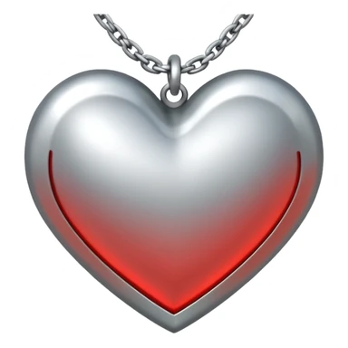 A metal heart with a chain wrapped around sticker