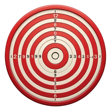 bullseye target emoji in red and white sticker