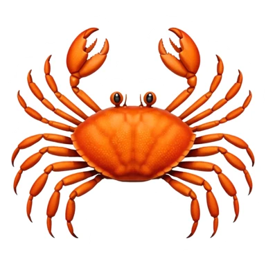A crab with a total of eight legs sticker