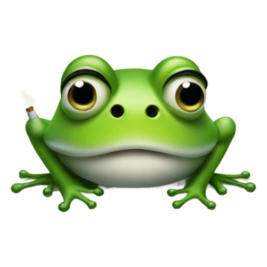 Frog smoking  sticker