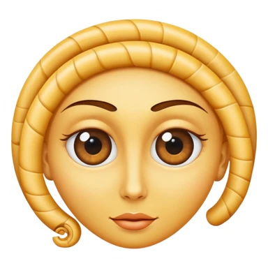 un visage avec les yeux en spirale mais par amour  sticker