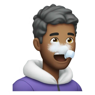 Man hit in face with snowball sticker