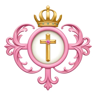 ave maria's emblem with a touch of pink sticker