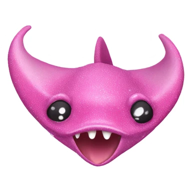 Pink stingray with glitter  sticker
