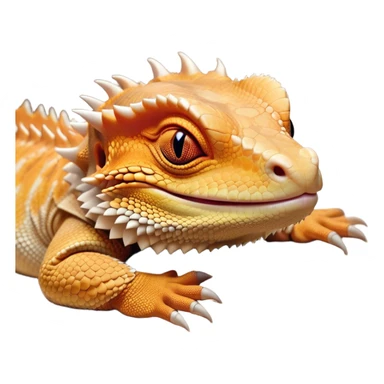 Meme-Worthy Cute Sleeping Bearded Dragon Portrait Emoji, Head resting peacefully with a contented smile, showcasing a delightfully robust build and a luxuriously soft scaled hide in warm earthy tones, eyes shut in a serene, restful nap, Simplified yet hilariously adorable features, highly detailed, glowing with a soft, drowsy light, high shine, relaxed and utterly lovable, stylized with an air of playful laziness, bright and heartwarming, soft glowing outline, capturing the essence of a comically sleepy dragon, so meme‐worthy it feels like it could instantly become the next viral sensation of adorable reptilian slumber! sticker