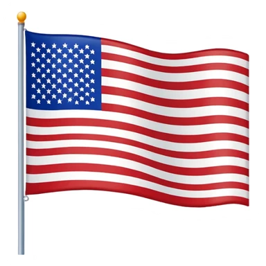 American flag, highly recognizable, bold colors, iconic design sticker