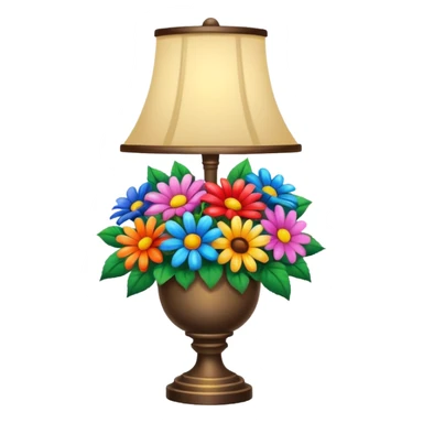 A lamp + a bouquet of flowers sticker