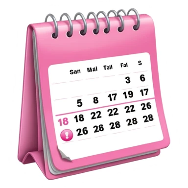 pink calendar sticker