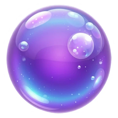 purple violet sparkling bubble sticker