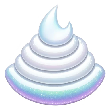 white glory glitter sticker