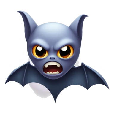 Bat with a evil ghost  sticker