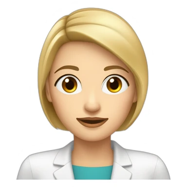 Femme coupe carré chatin blanche yeux noisette visage mi rond mi triangulaire air attendrissant sticker