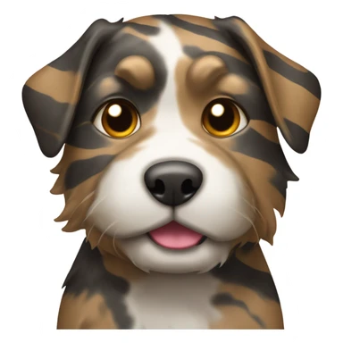 Brindle dog sticker