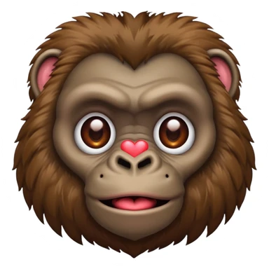 Gorilla with heart eyes sticker