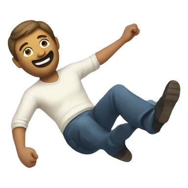 Man and floating man sticker