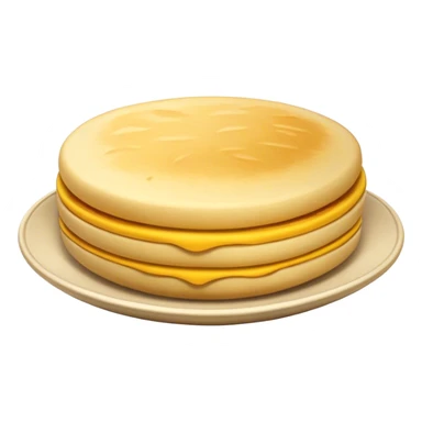 Colombian Arepa Cinematic Realistic Colombian Arepa Dish Emoji, depicted as a single, golden arepa with a crisp exterior and soft interior, rendered with lifelike textures and warm, inviting lighting. sticker