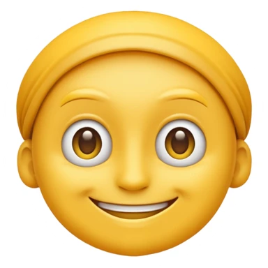 normal yellow emoji, but gigachads face sticker