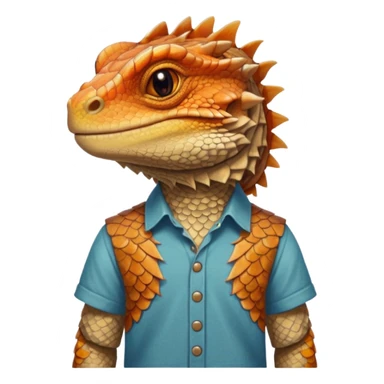 bearded dragon with shirt sticker