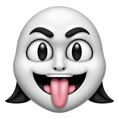 Ojos X boca ondulada y con lengua afuera como el logo de nirvana sticker