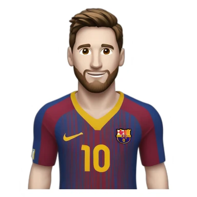 Messi couleur de peau blanche avec son ballon d or sticker