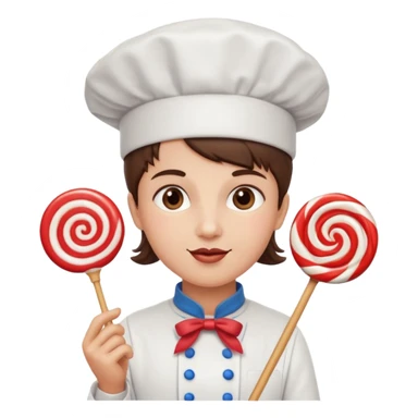 Baker + lollipop wand, Candy Chef. sticker