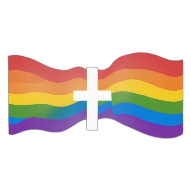 LGBT+ flag cross na zi in the middle sticker