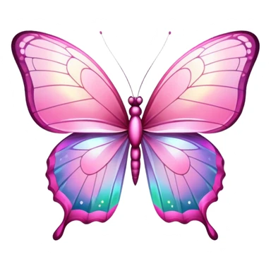 crystal pjnk butterflies sticker