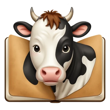 Cow print journal sticker