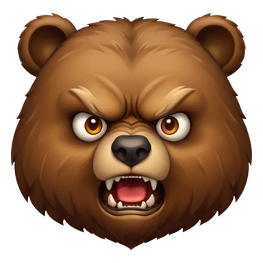 bear animal face sticker
