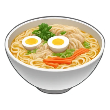 bowl of ramen in the style of a comic book sticker