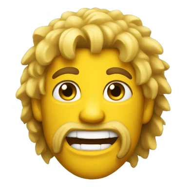 Yellow smile barbarian sticker