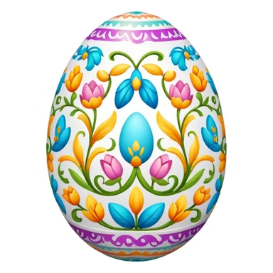 colorful easter egg with patterns sticker