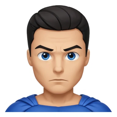 Male superhero head sticker